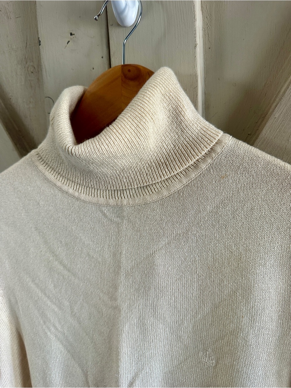 NWT Lauren Ralph Lauren Silk Cashmere Turtleneck Sweater Cream Size Large - Picture 3 of 11